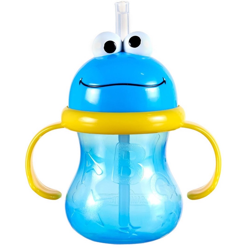 Munchkin Sesame Street Cookie Monster Straw Cup, 8 oz – Blue