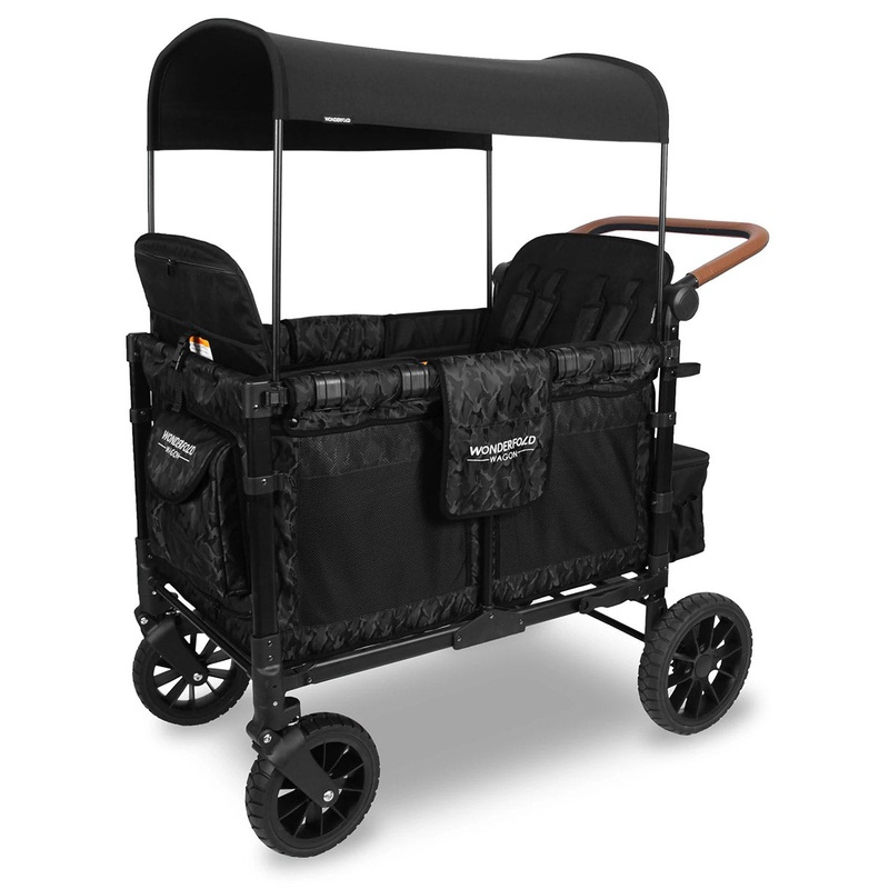 WonderFold OPEN BOX W4 Luxe Multifunctional Quad (4 Seater) Stroller Wagon – Black Camo
