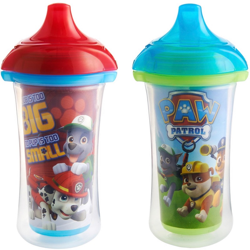 Munchkin Paw Patrol Click Lock Insulated Cup, 9oz – 2 Pack – Red/Blue