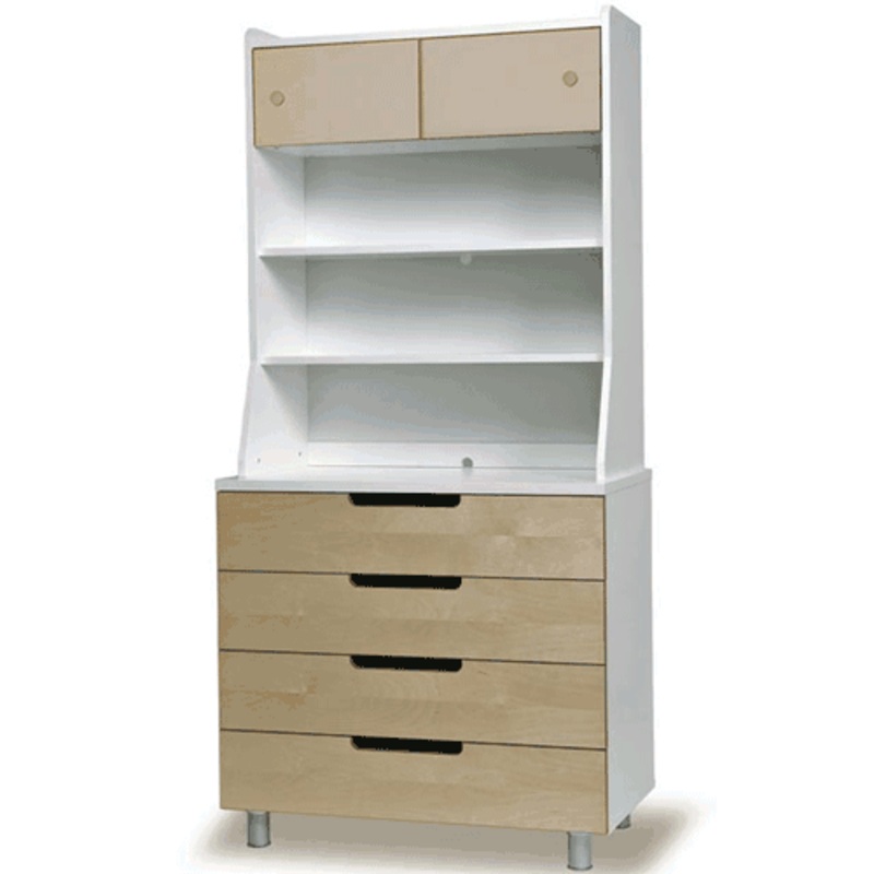 Oeuf Classic Hutch for Classic 4 Drawer Dresser in Birch