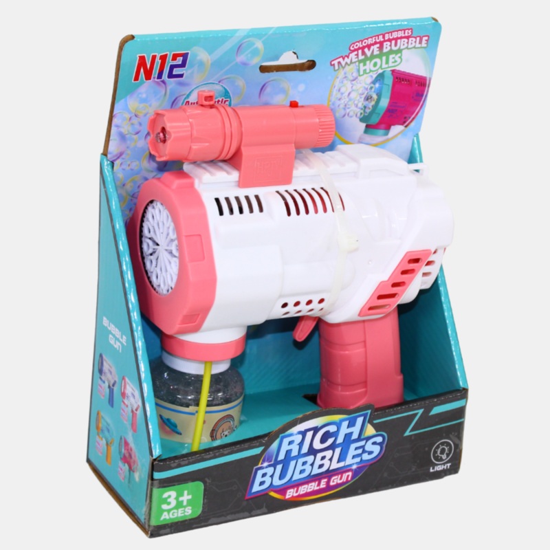 Rich Bubbles Bubble Gun (White & Pink)