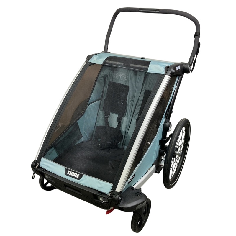 Thule Chariot Cross Bike Trailer Stroller 2 Seat, 2021, Alaska Blue