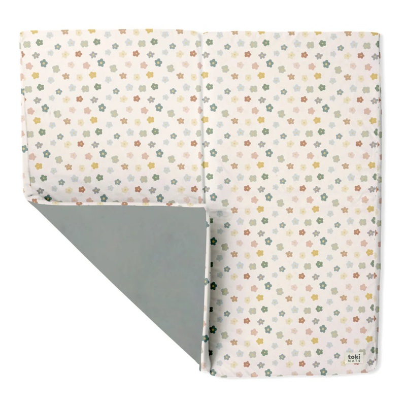 Toki Kids Mega Padded Play Mat 55″ x 55″, Playful Posies