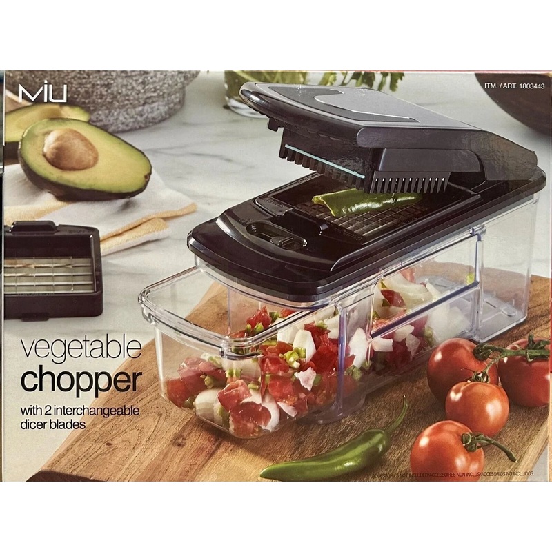 Vegetable Chopper With 2 Interchangeable Dicer Blades (See Description)