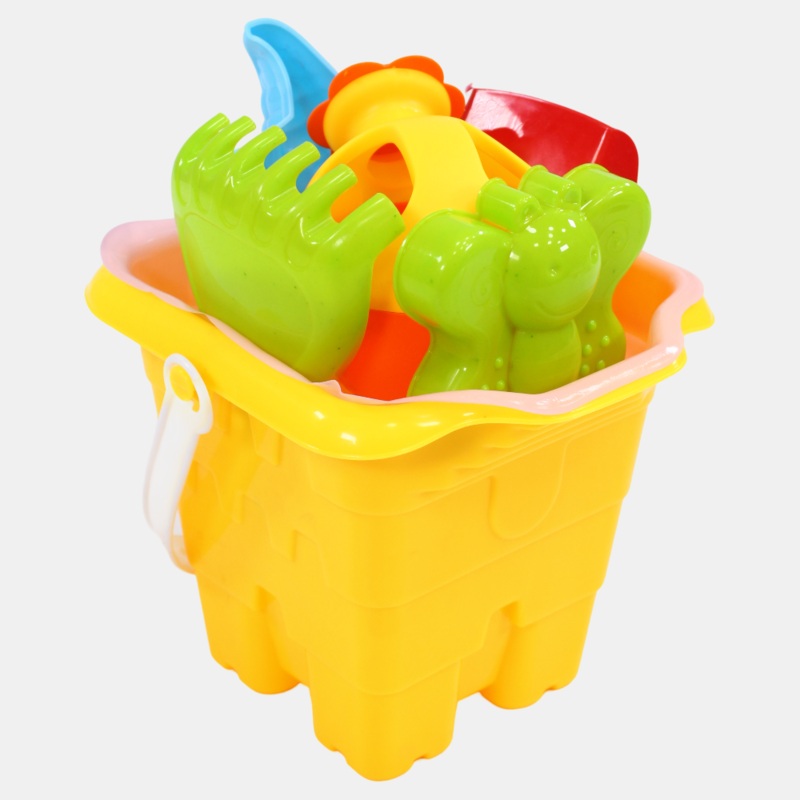 Beach Bucket with Water Sprayer  Yellow