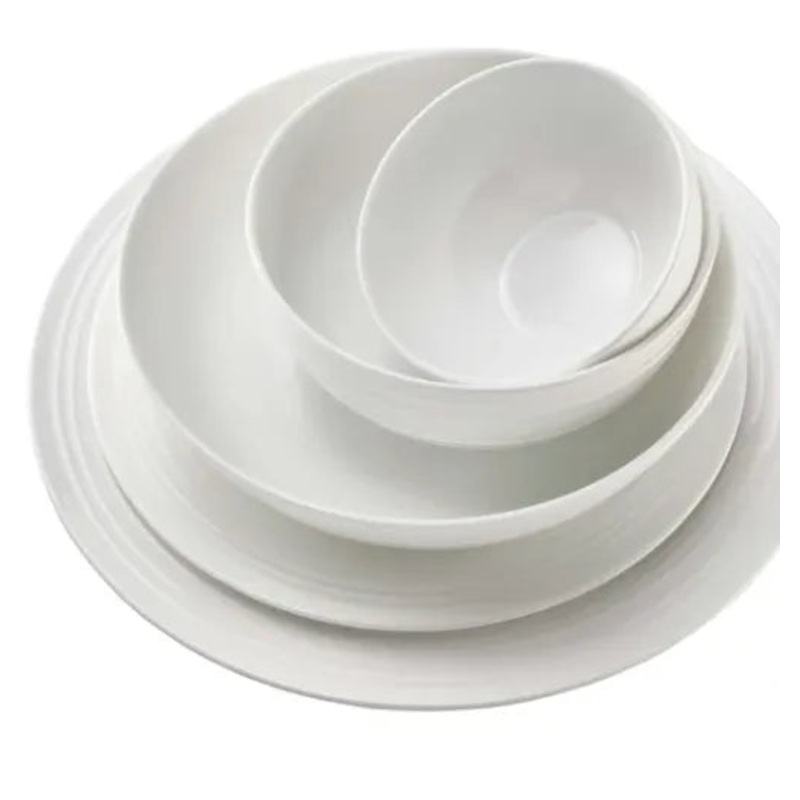Ciara 40-piece Bone China Dinnerware Set in White