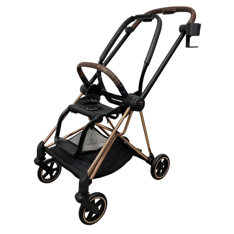 Cybex Mios3 Stroller Frame, 2024, Rose Gold/Brown