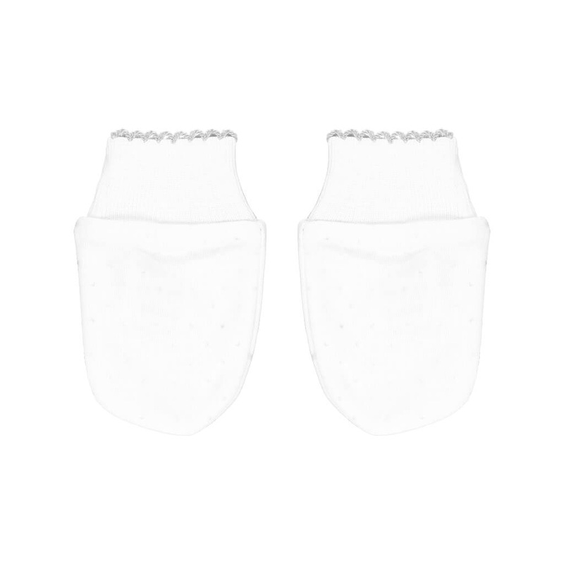 Basic Solid Mittens White/Grey