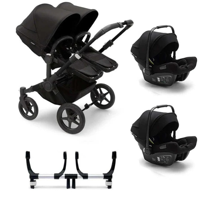 Bugaboo Donkey 5 Twin Complete + Turtle Air Travel System – Midnight Black