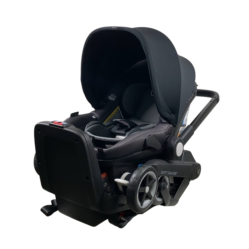 Evenflo Shyft Dual Ride Infant Car Seat Stroller Combo, Boone Gray, 2024
