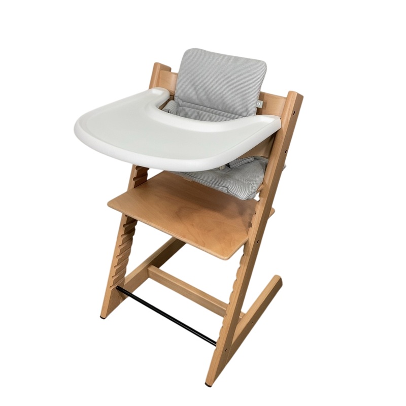 Stokke Tripp Trapp High Chair Complete + Newborn Set, Natural with Nordic Grey