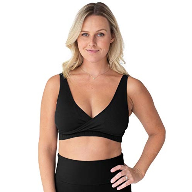 Kindred Bravely Sublime Adjustable Crossover Nursing & Lounge Bra, Black, Large