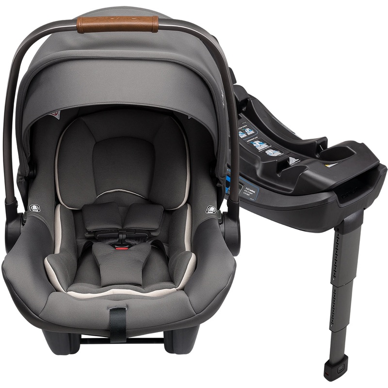 Nuna PIPA Lite R Lightweight Infant Car Seat + RELX Base with Load Leg – Granite