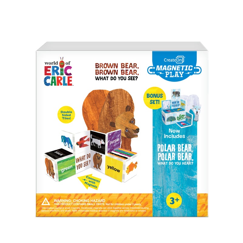 BROWN BEAR, BROWN BEAR WHAT DO YOU SEE WITH POLAR BEAR MANETIC TILES SET