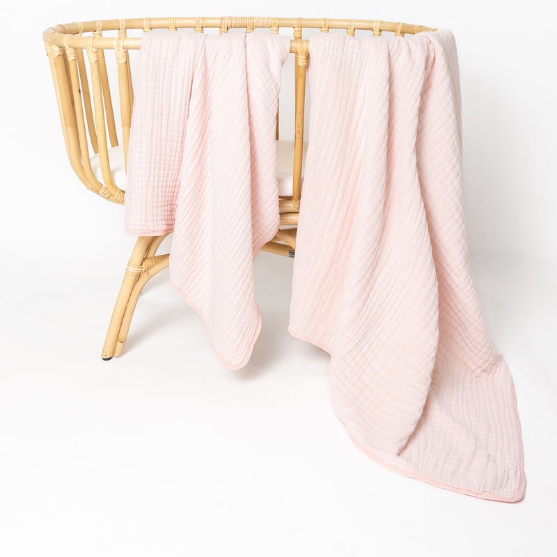 Cloud Muslin Quilt – Blush