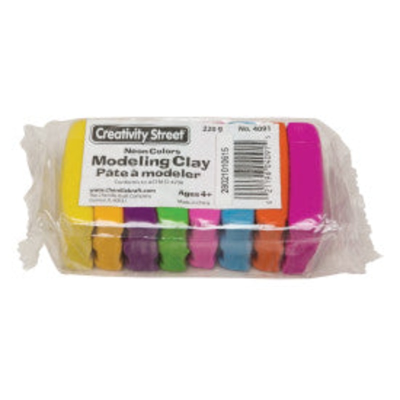Creativity Street Modeling Clay, 8 Neon Color Assortment, 220 grams total, 8 sticks