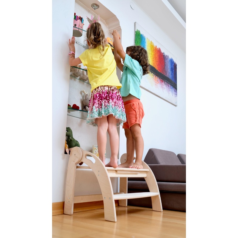Twins Montessori Kitchen Stool – Wooden Step Stool for Kids