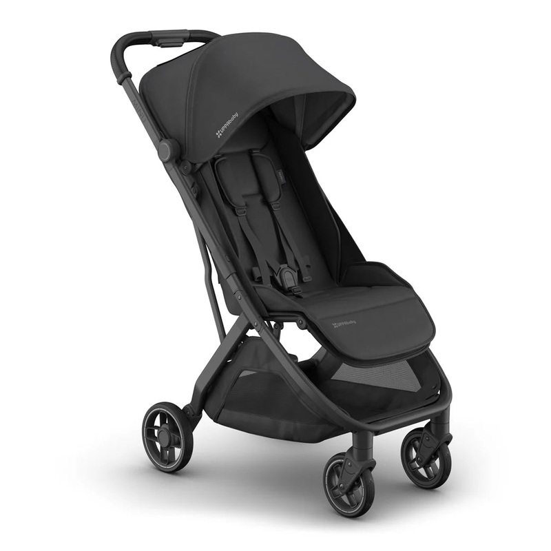 UPPAbaby Minu V3 Stroller – Jake (Charcoal | Carbon Frame | Black Leather)