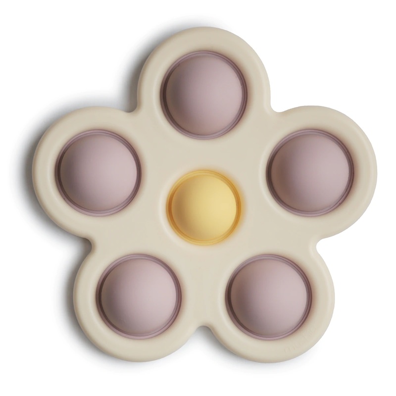 Flower Press Toy – Soft Lilac/Daffodil/Ivory