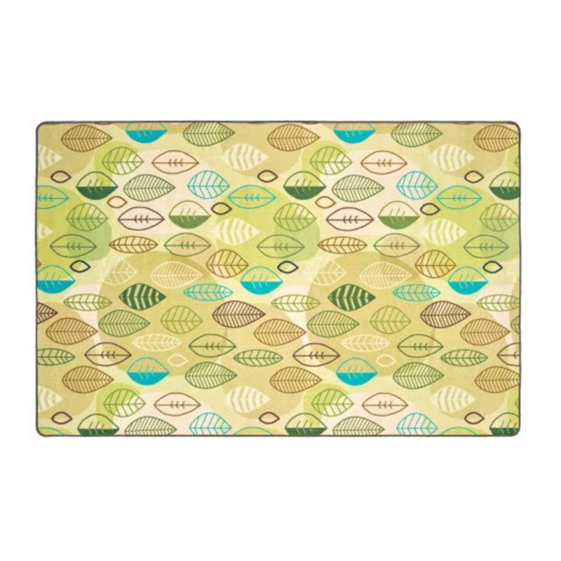 Tan Peaceful Spaces Leaf Rug  8′ x 12′