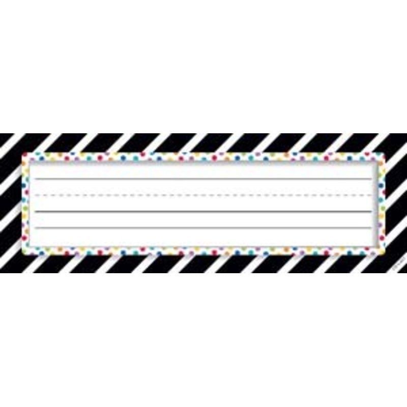 Bold & Bright Bold Stripes & Dots Name Plates