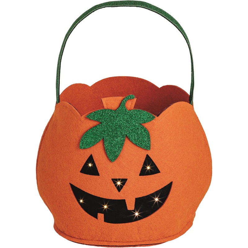 Mud Pie Pumpkin Led Treat Bucket