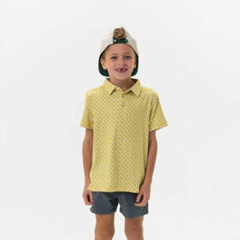 Burlebo Youth Polo Texas Tee Time | Yellow/White