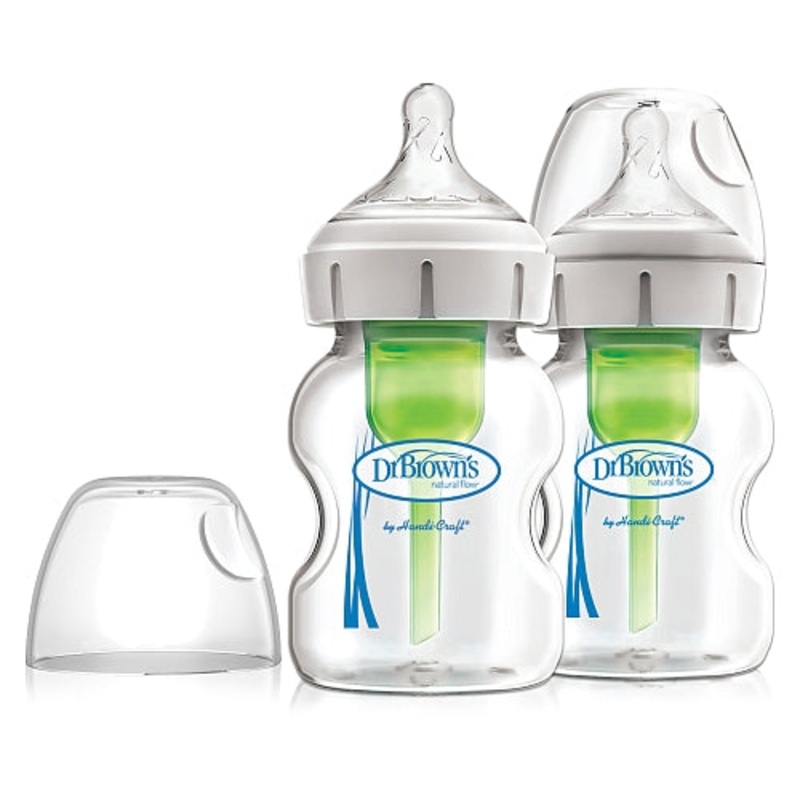 Options+ 5oz Glass Wide-Neck Bottle – 2 Pack