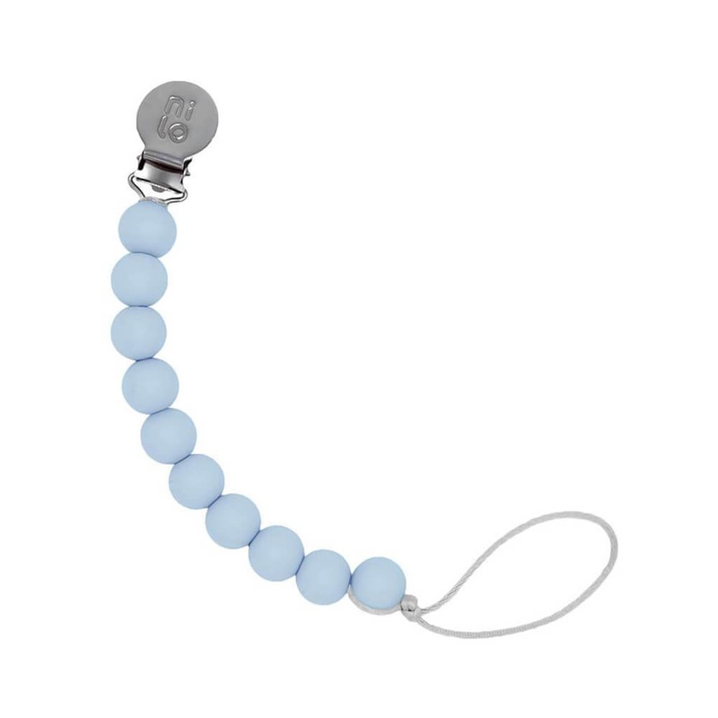 Silicone Beads Pacifier Holder Baby Blue