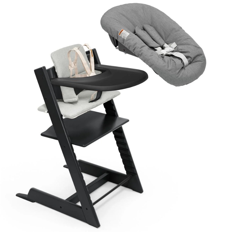 Tripp Trapp High Chair2 with Cushion, Newborn Set and Tray