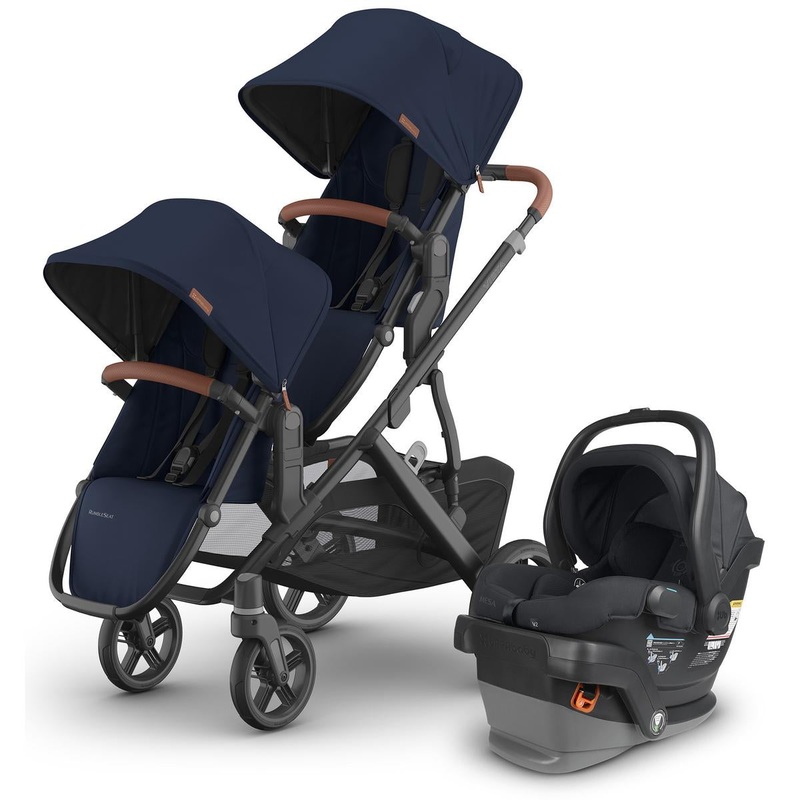 UPPAbaby Vista V3 Double Stroller with RumbleSeat V3 + Mesa V2 Travel System Bundle – Noa / Jake