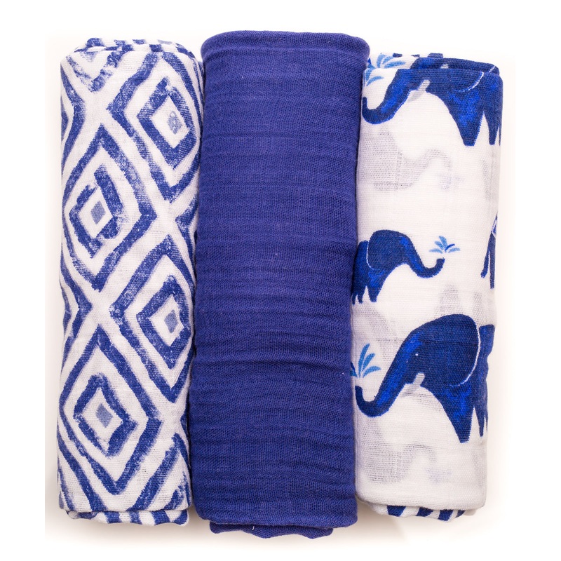 Little Unicorn Cotton Muslin Swaddle 3-Pack – Indie Elephant