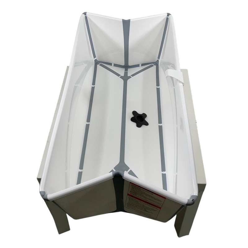 Stokke Flexi Bath Foldable Baby Bathtub, Light Gray, Regular