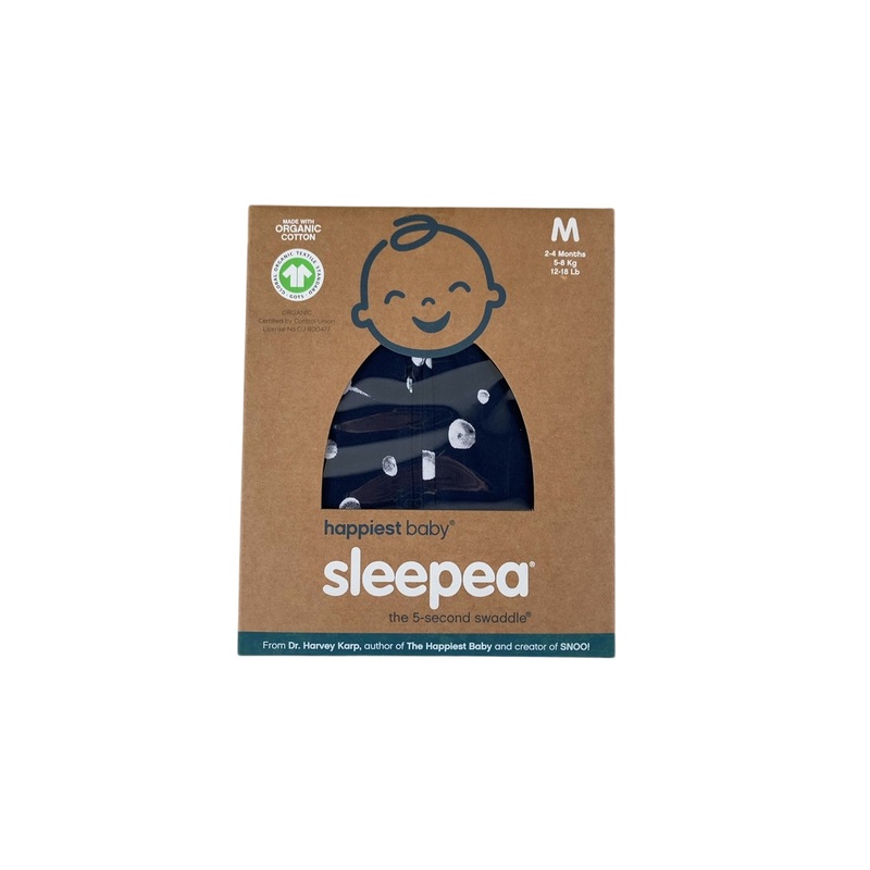 Happiest Baby Sleepea Swaddle, Medium, Midnight Navy Planets