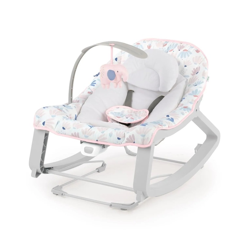 Keep Cozy 3-in-1 Grow with Me Vibrating Baby Bouncer Seat – Pink Burst