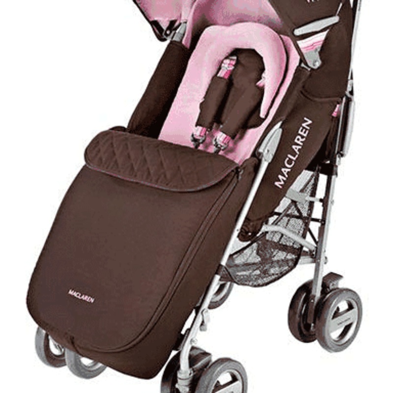 Maclaren Techno XLR Footmuff in Coffee Brown / Powder Pink