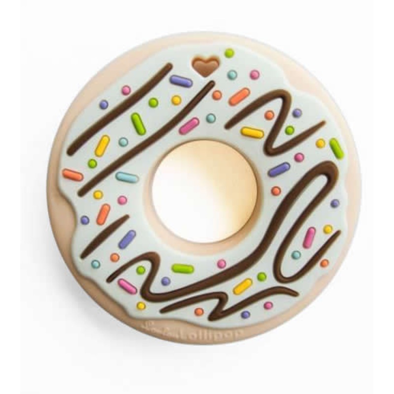 Loulou Lollipop Silicone Teether – Donut/Mint