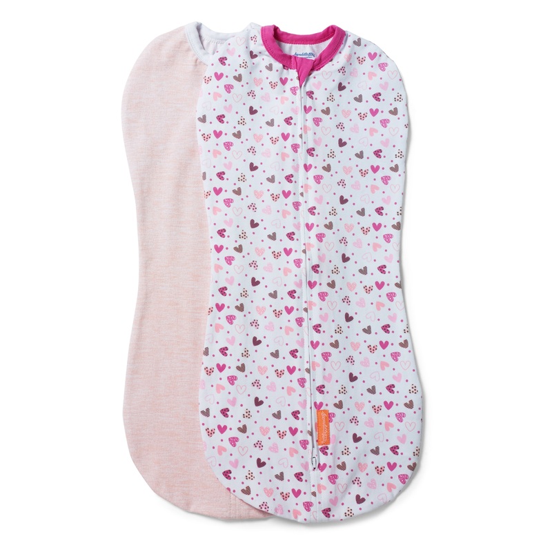 Swaddle Pod, Size SM, 0-3 months, 2pk – I Heart You