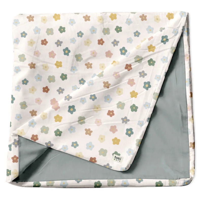 Toki Kids Standard Mat Cover 40″ x 40″, Playful posies