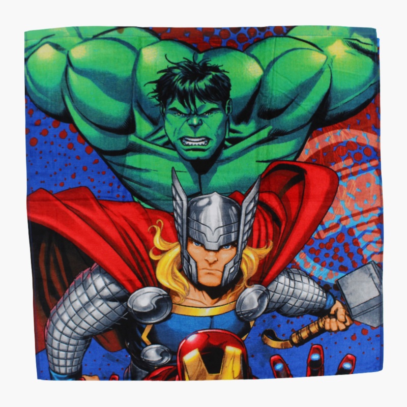 Boys Beach Towel  Multicolored with Avengers Print (70×140 cm)