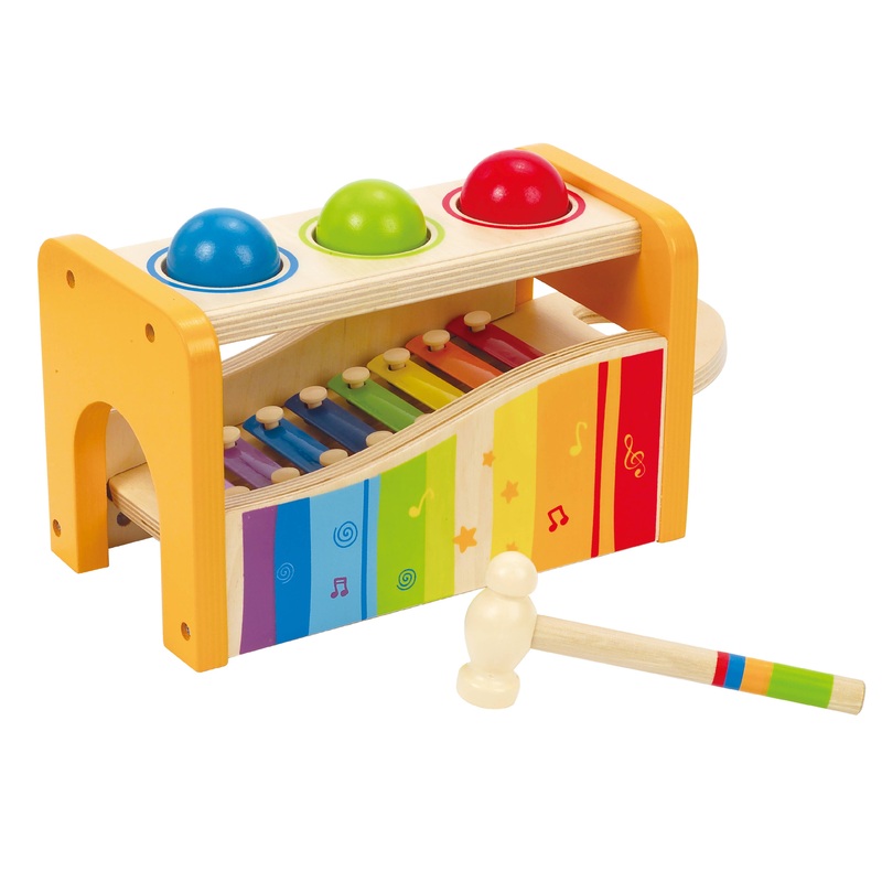 Hape Pound&Tap Bench – Musical Toy w/ Xylophone for Toddlers