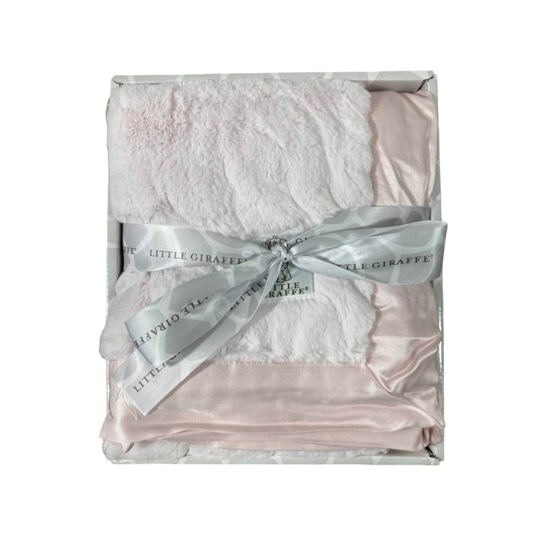 Little Giraffe Luxe Baby Blanket, Pink
