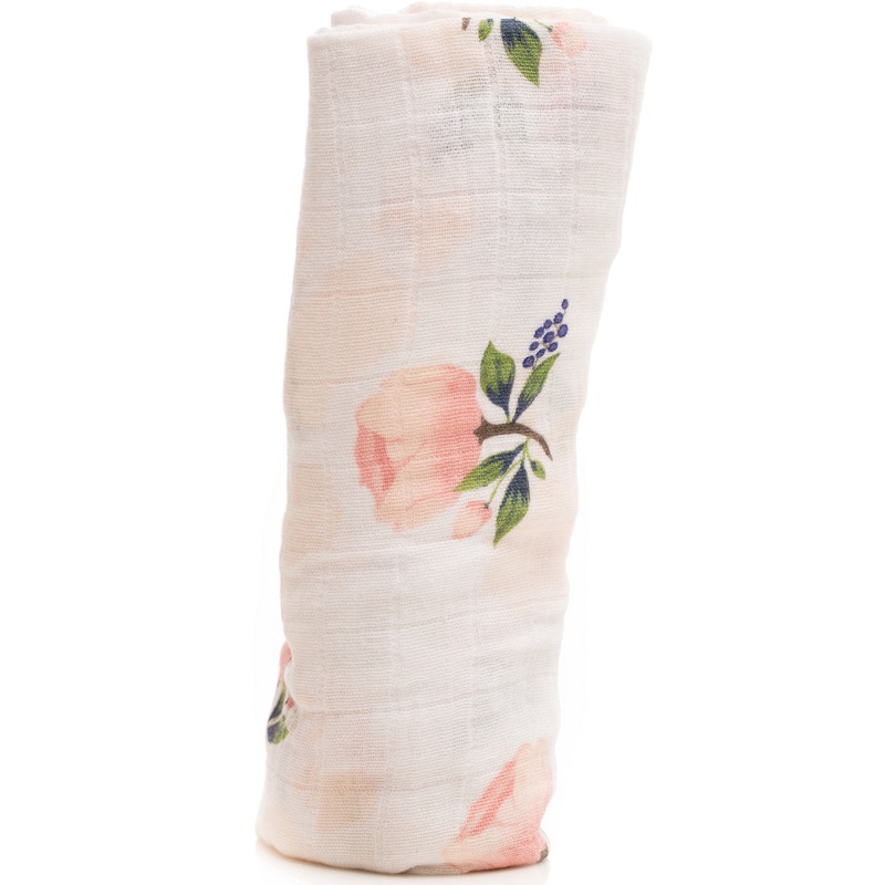 Little Unicorn Cotton Muslin Swaddle – Watercolor Rose
