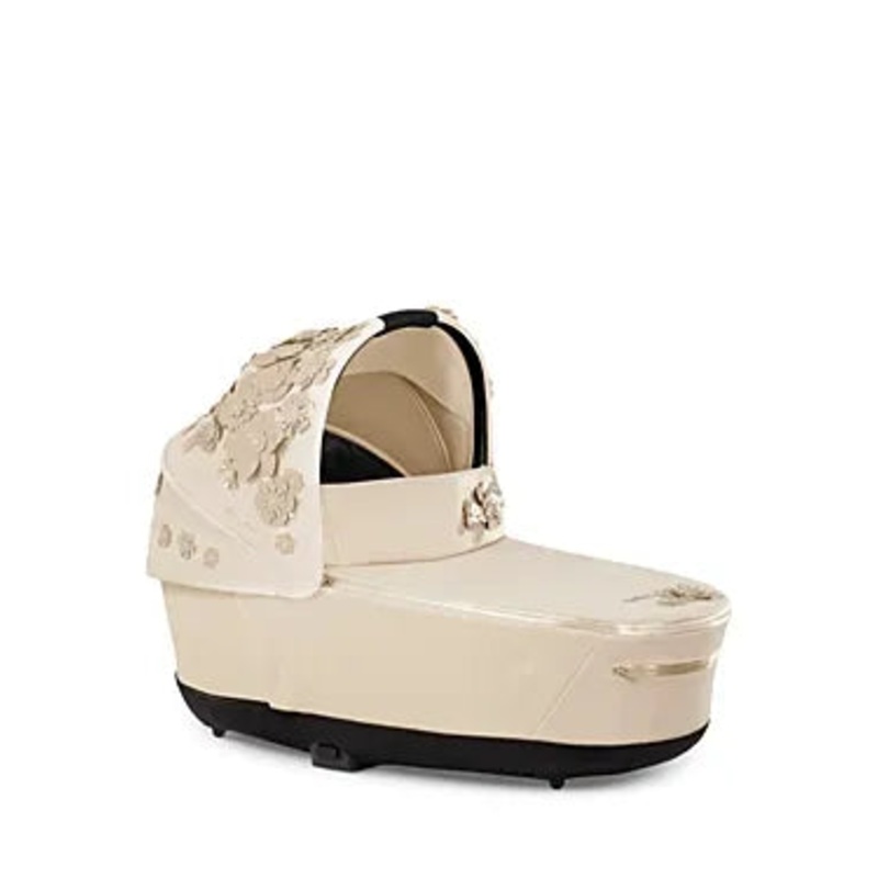 PRIAM 4/e-PRIAM 2 Lux Carry Cot – SIMPLY FLOWERS Beige