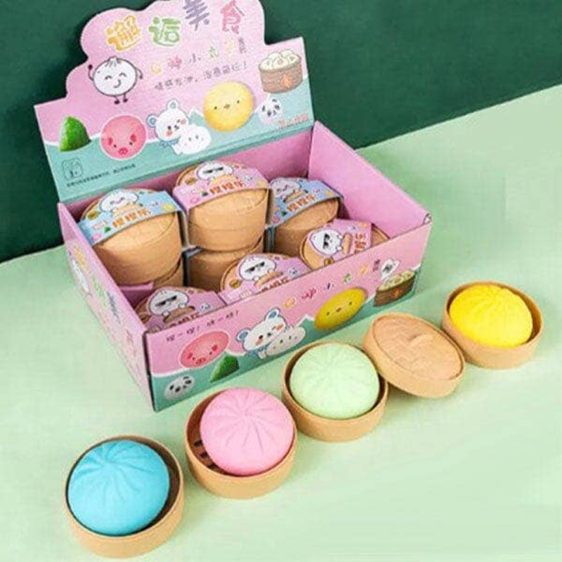 SquishEEZE Mystery Dumpling In A Basket Squishy Fidget Toy