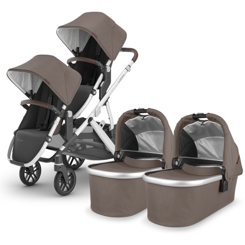 UPPAbaby VISTA V2 Twin Double Stroller Bundle with Rumble Seat V2+ – Theo