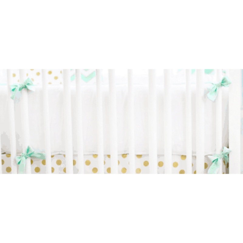 New Arrivals Gold Rush in Mist Crib Bumper