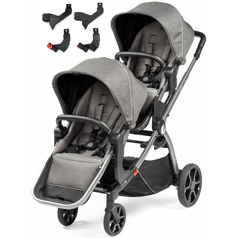 Peg Perego YPSI Double Stroller Bundle – City Grey