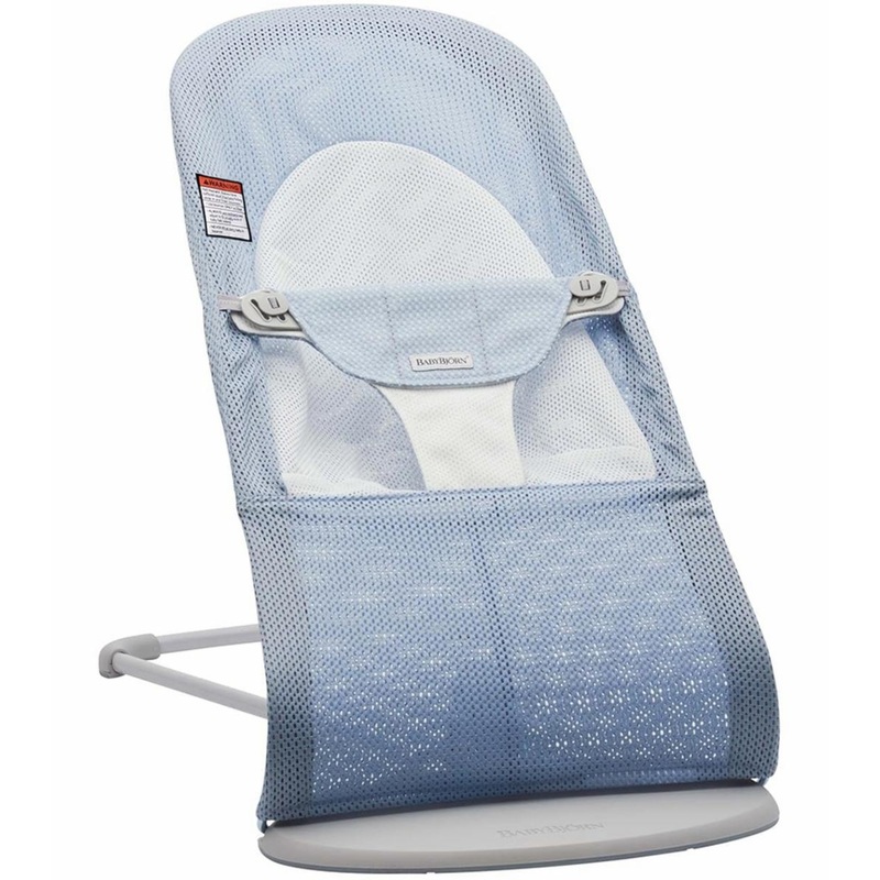 BabyBjorn Bouncer Balance Soft – Sky Blue/White, Mesh