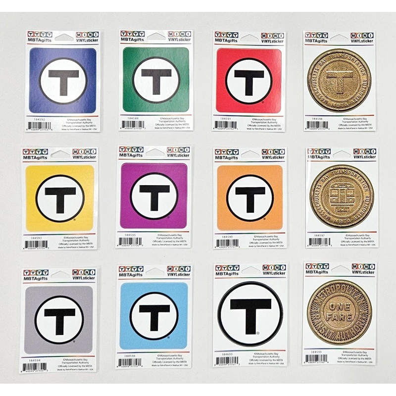 Boston MBTA T Logo & Token Stickers